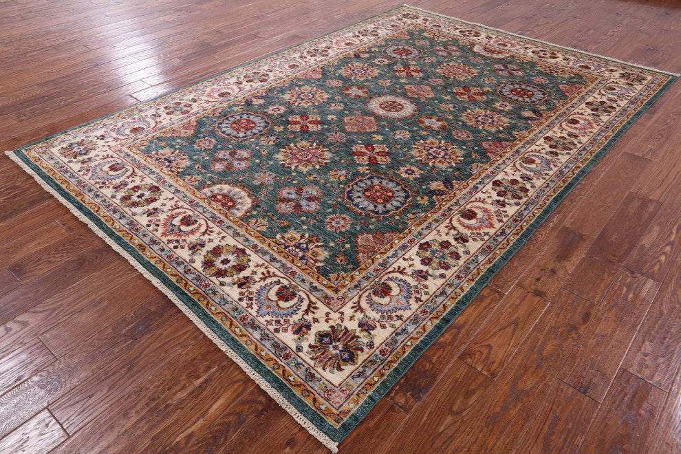 Hand Knotted Super Kazak Wool Rug 6' 10" X 10' 1" Q7560