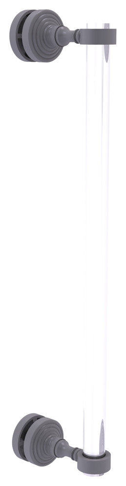 Pacific Grove 18" Single Side Shower Door Pull, Matte Gray