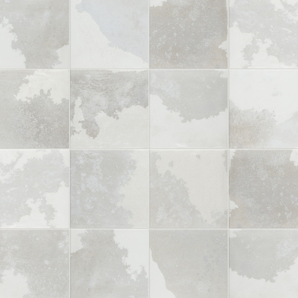 Kings Luxe Tradition Square Silver Ceramic Wall Tile