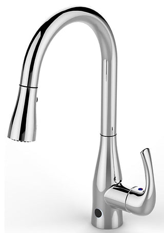 Flow Motion Sensor Kitchen Faucet, Polished Chrome