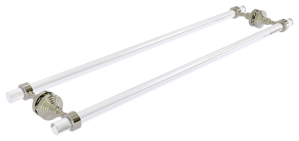 Pacific Grove 30" Back to Back Shower Door Towel Bar, Polished Nickel