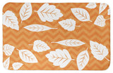 Chevron Leaves Bath Mat, 34"x21"
