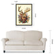 Mr. Deer Dimensional Handmade Collage Wall Art Framed Under Glass