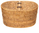 Artifacts Rattan™ Oval Double Tissue Roll Box, Honey Brown