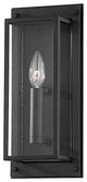 Winslow 1 Light Small Exterior Wall Scone, Textured Black