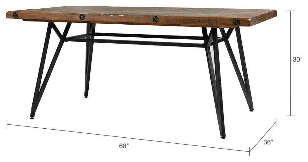 INK+IVY Trestle Modern Industrial Kitchen Counter Stool, Dining Table