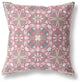 18 Magenta White Paisley Indoor Outdoor Throw Pillow
