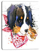 Dog and Cat Friends Forever, Animal Canvas Art Print, 28"x60"
