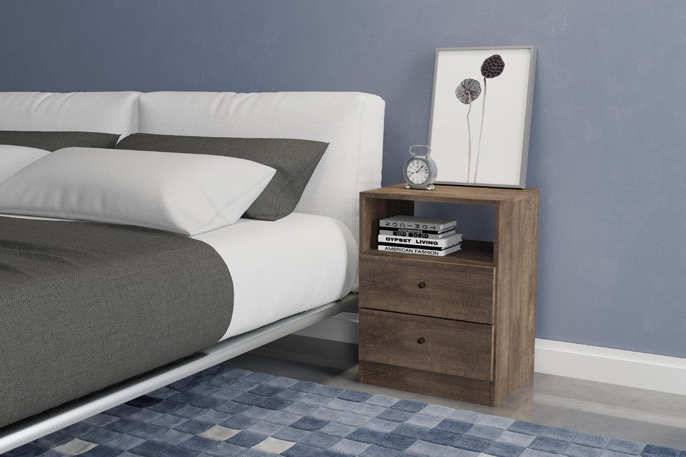 Sevilla 2-Drawer Nightstand, Brown