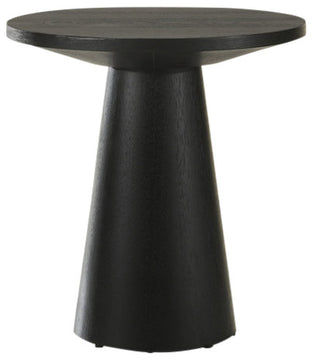 Jasper Ebony Black 20"W Round Console Table with Pedestal Base