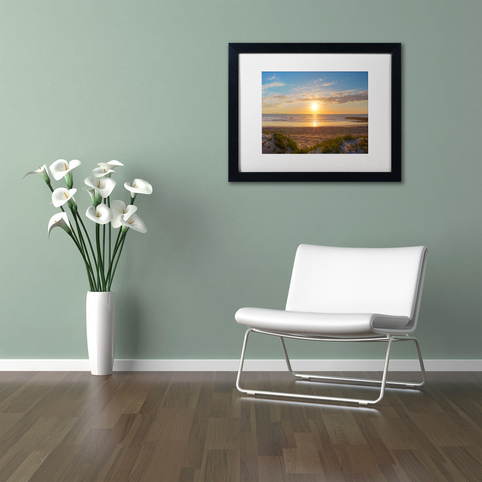 'Pierpont Sunset' Matted Framed Canvas Art by Chris Moyer