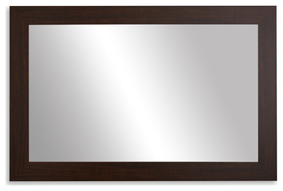 Pendleton Framed Wall Mirror, Walnut, 28" X 60"
