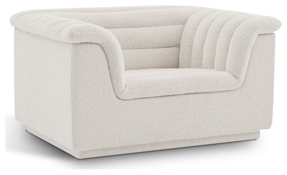 Cascade Upholstered Set, Cream, Boucle Fabric, Chair