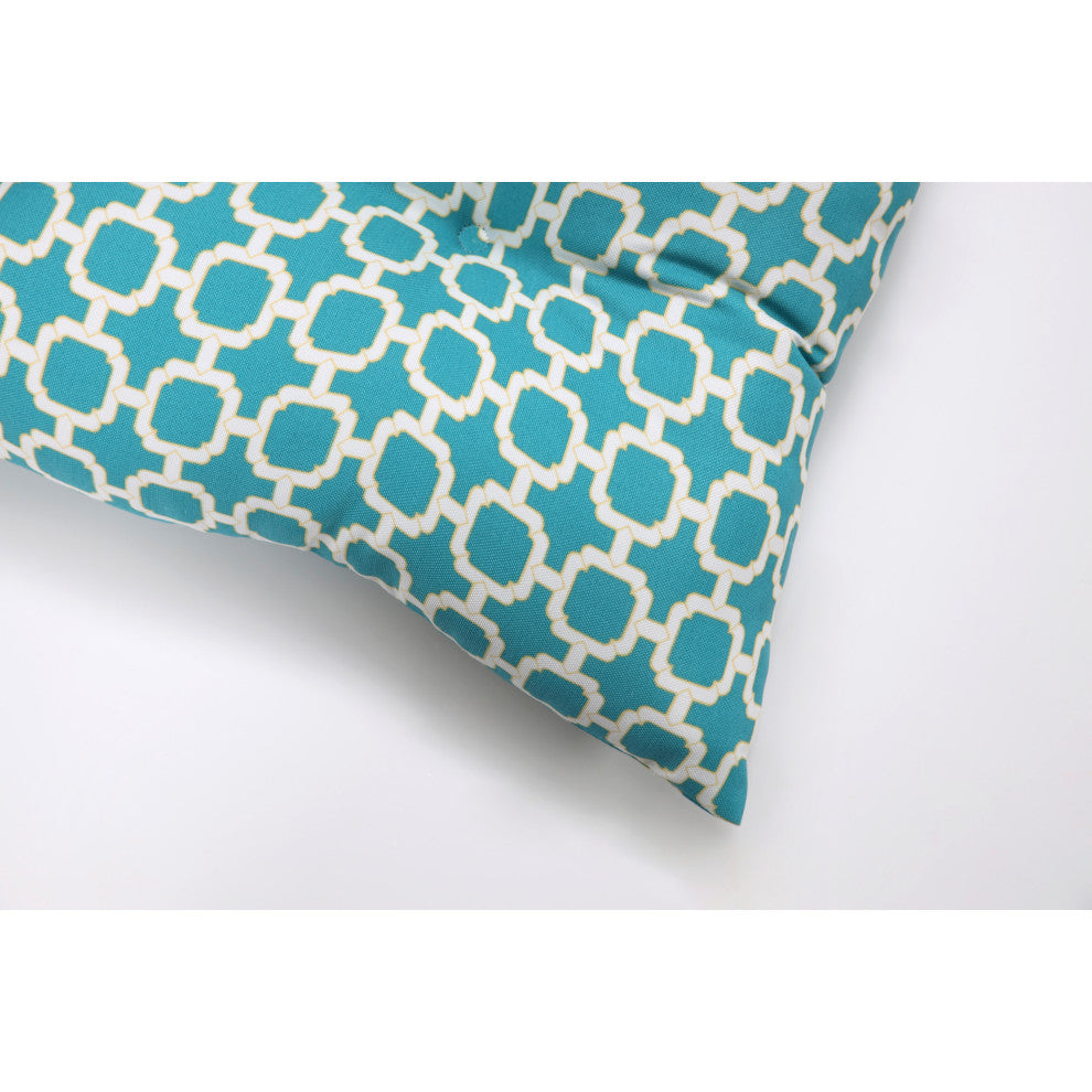 Hockley Wrought Iron Seat Cushion, Set of 2, Teal