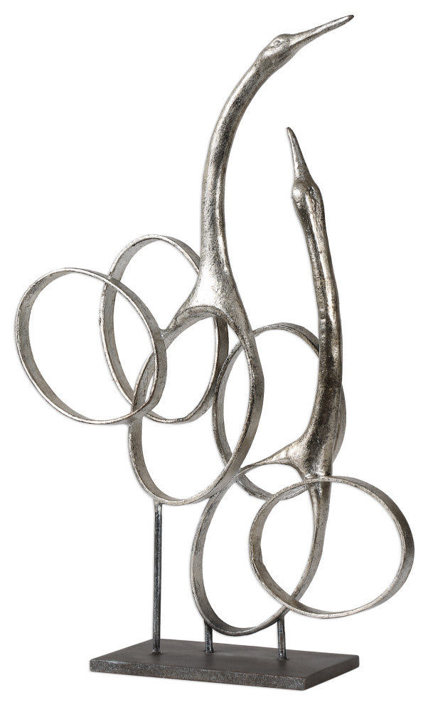 Uttermost Admiration Silver Bird Sculpture