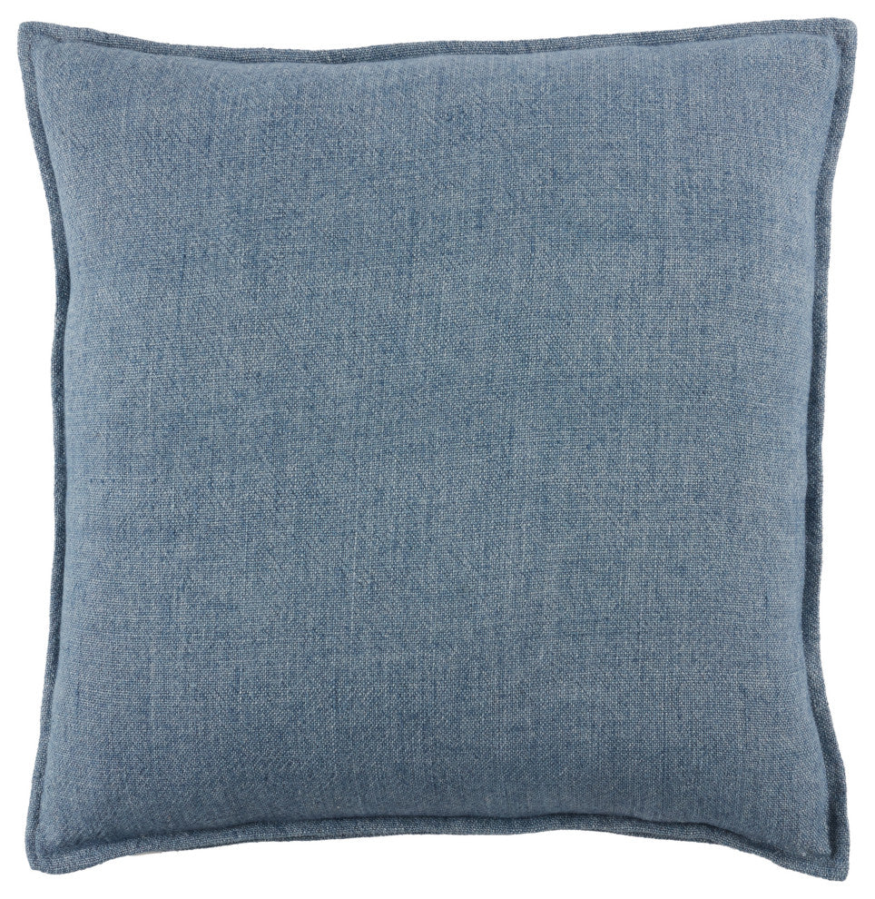 Jaipur Living Blanche Solid Blue Polyester Pillow 20"
