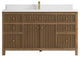 Sonoma Teak 60 Single Bathroom Vanity in Dark Natural with 1.5" White Quartz