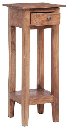 vidaXL Plant Stand Bedside Table Telephone Side Cabinet Solid Mahogany Wood