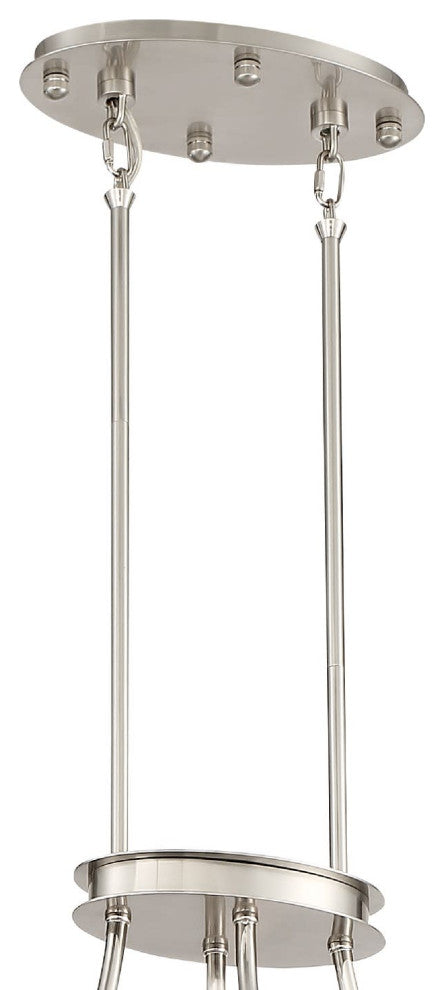 Crystorama Lighting Group CLO-8897 Clover 12 Light 45"W Linear - Brushed Nickel