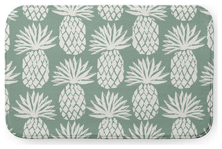 24" x 17" Pineapple Pattern Bathmat, Sage