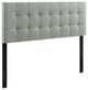 Modway Bedroom Emily Full Fabric Headboard, Gray