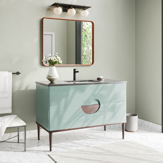 Rhonda Bath Vanity, Aloe Green, 48", Single Sink, Freestanding