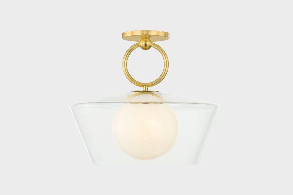 Elmsford 16" Wide Aged Brass Pendant