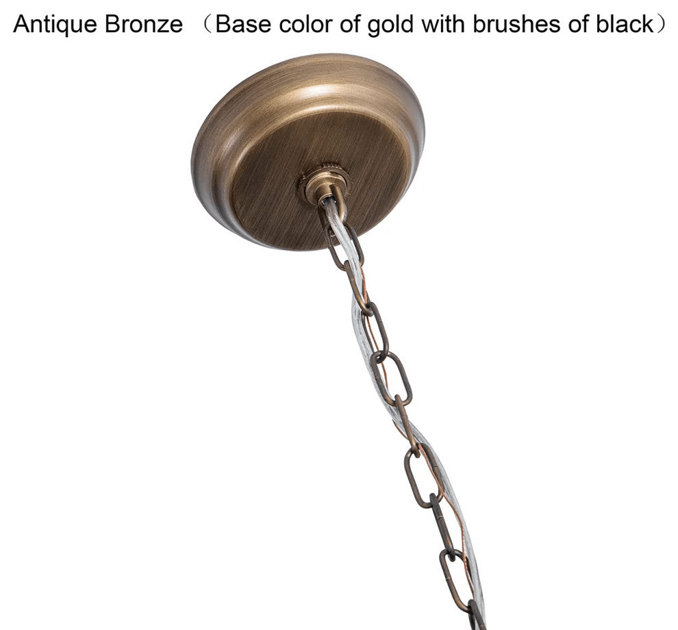 Silvia Antique Bronze 6-light Crystal and Iron Chandelier