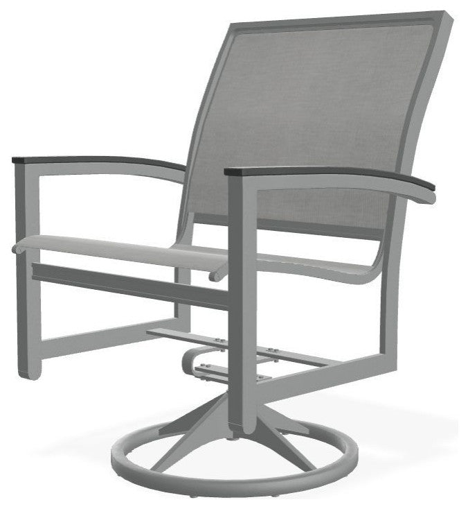 Bazza Sling Outdoor Swivel Rocker, Alloy/Graphite