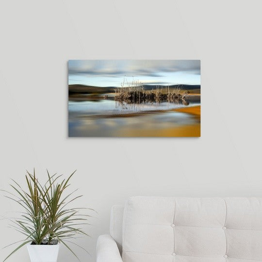 "Narawntapu Wetlands" Wrapped Canvas Art Print, 24"x14"x1.5"