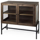 Rustic Dark Brown Two Door Shadowbox Cabinet