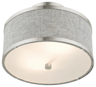 Brushed Nickel Modern, Urban, Semi Flush