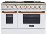 KUCHT Professional 48" 6.7 cu. ft. Range Cust, White Gold, Natural Gas