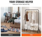 VEVOR Clothes Rack Heavy Duty Clothing Garment Rack With Hanging Rod Bedroom