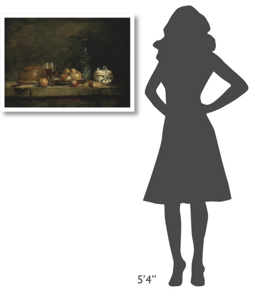 "The Jar of Olives" Paper Print by Jean-Baptiste-Simï¿½on Chardin, 32"x23"