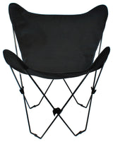 Butterfly Chair and Cover Combo With Black Frame, Black