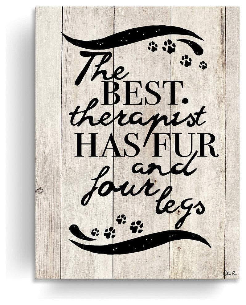 Ready2HangArt ''Four Legs'' Wrapped Canvas Animal Wall Art, 16"x12"