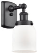 Small Bell 1-Light Sconce, Matte Black, Matte White