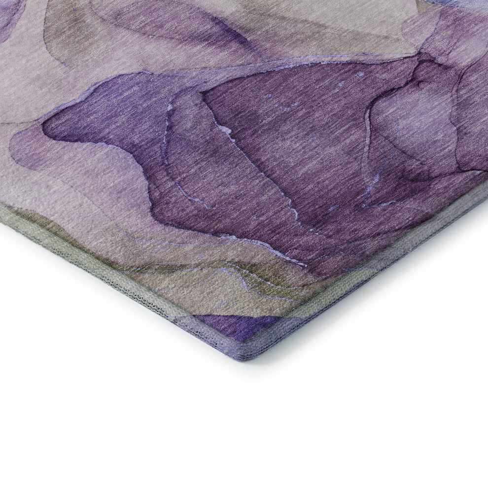 Premium Machine Washable Mayfield AMF504 Purple 8' x 10' Rug