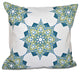 Rhapsody, Geometric Print Pillow, Green, 18"x18"