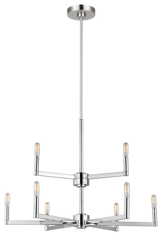 Fullton Nine Light Chandelier, Chrome