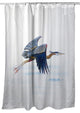 Betsy Drake Eddie''s Blue Heron Shower Curtain