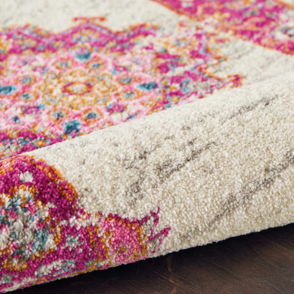 Nourison Passion 12' x 18' Ivory/Fuchsia Bohemian Indoor Area Rug