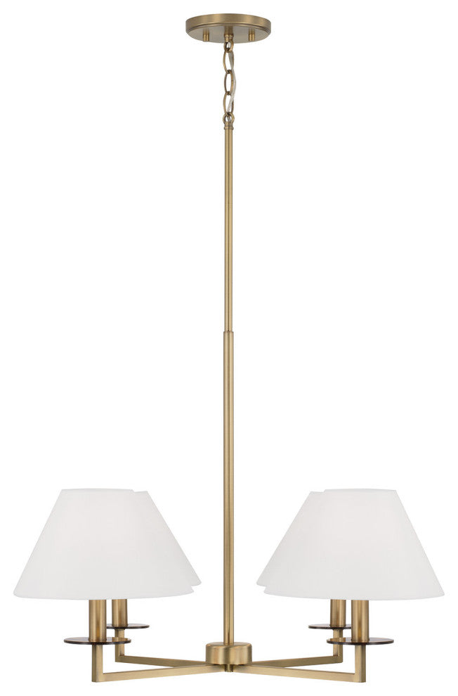 Capital Lighting 452241 Gilda 4 Light 30"W Chandelier - Aged Brass
