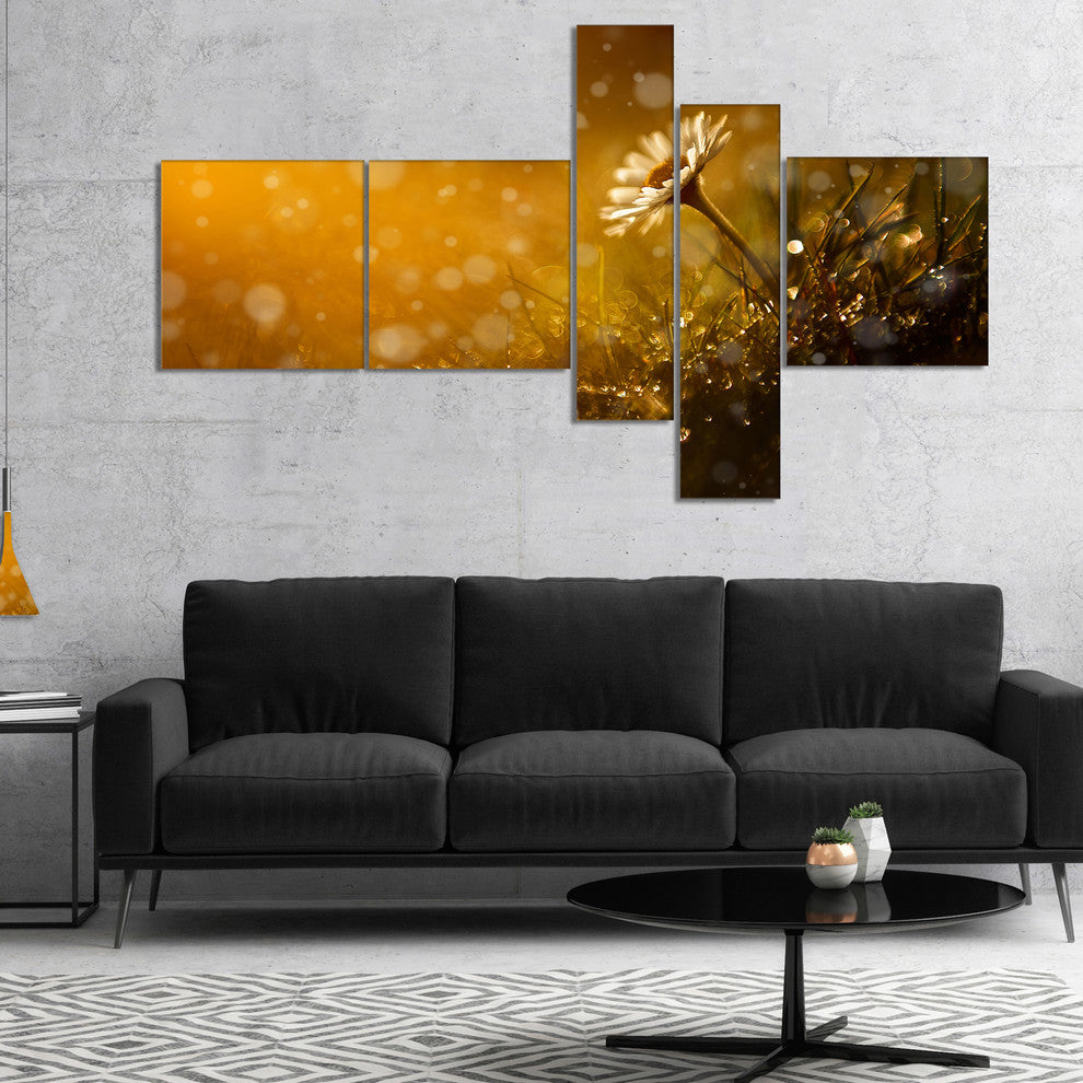 Forest After Rain during Sunset, Floral Canvas Print, 60"x32", 5 panels