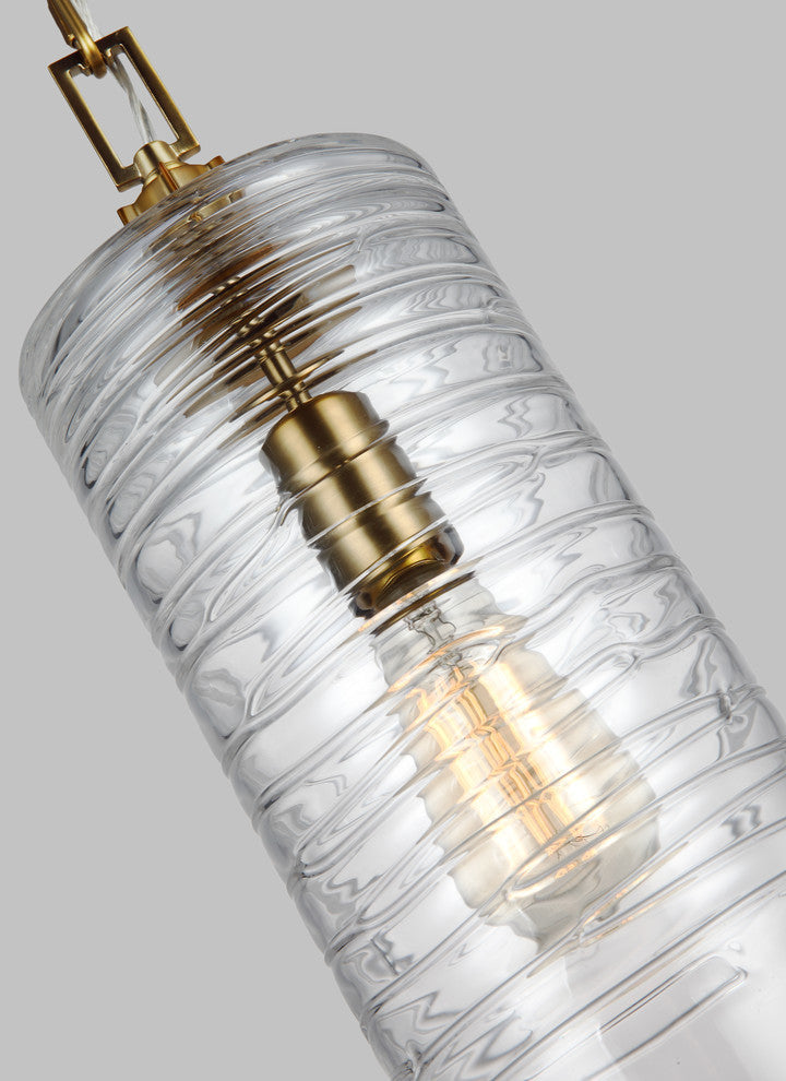Generation Lighting 1-Light Pendant, Burnished Brass