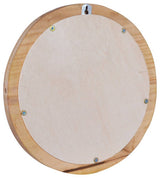 vidaXL Decorative Mirror Wall Mirror Bathroom Mirror Solid Teak Wood Round