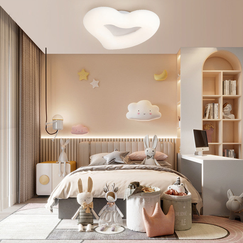 Haacht | Modern Heart-Shaped LED Ceiling Light for kids room, White, L13.0xh3.5"