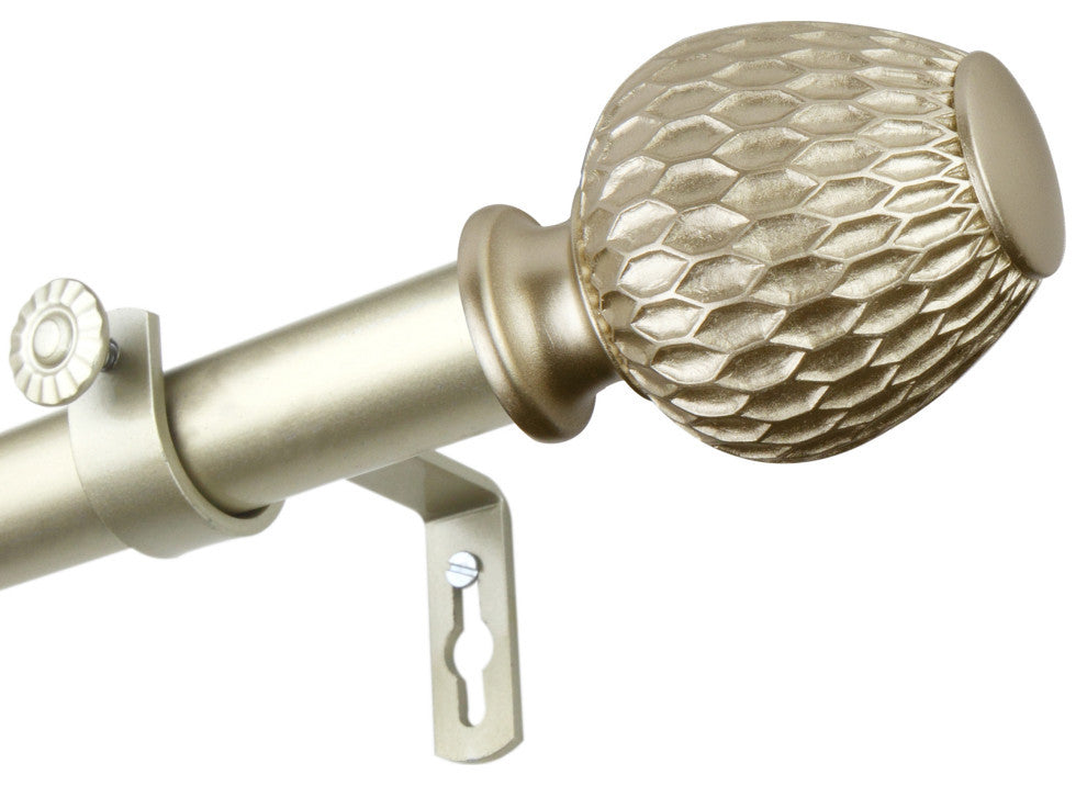 Telmo 1" Curtain Rod, Light Gold, 160-240"