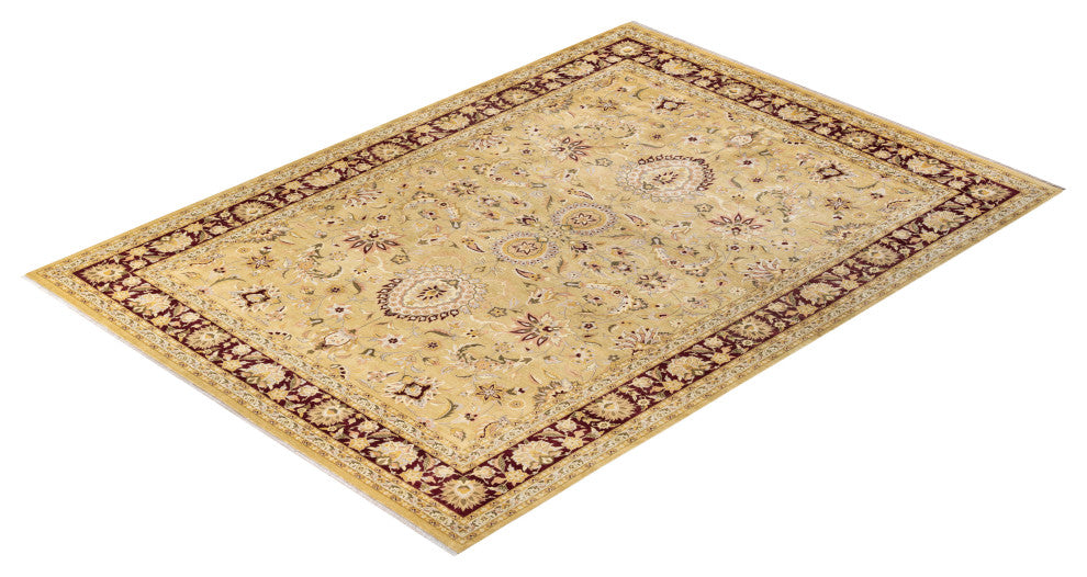 Mogul, One-of-a-Kind Hand-Knotted Area Rug Yellow, 9'2"x12'5"